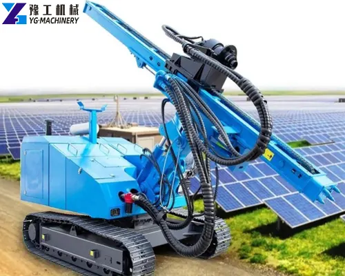 solar pile driver machine