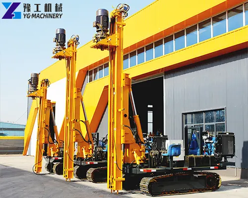 crawler type solar photovoltaic pile driver for sale