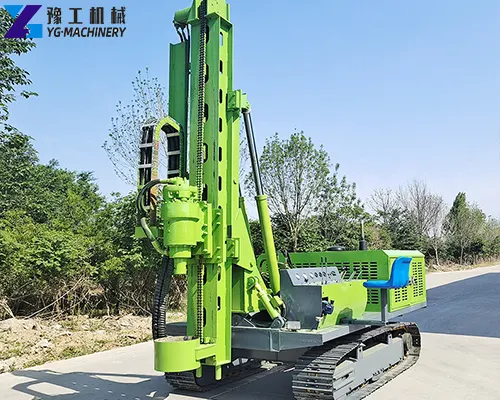 solar crawler hydraulic pile driver machine