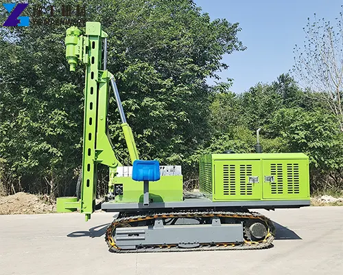 solar farm pile driving rig
